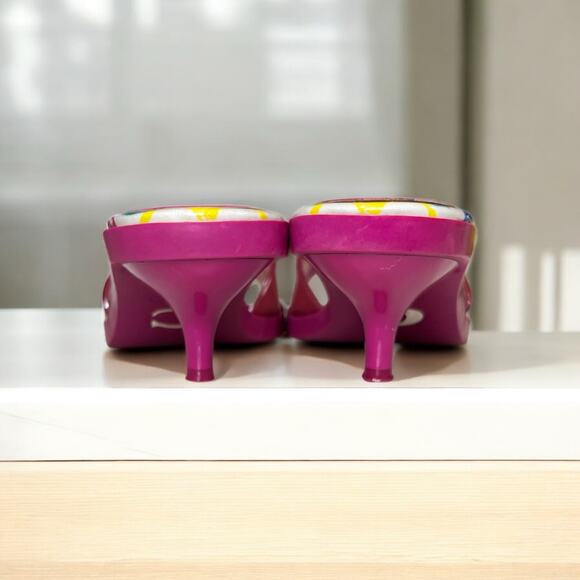 Y2K Coach A0065 Nichelle Signature Scribble Jelly Kitten Heel Shoe Size 7.5 - Picture 5 of 8